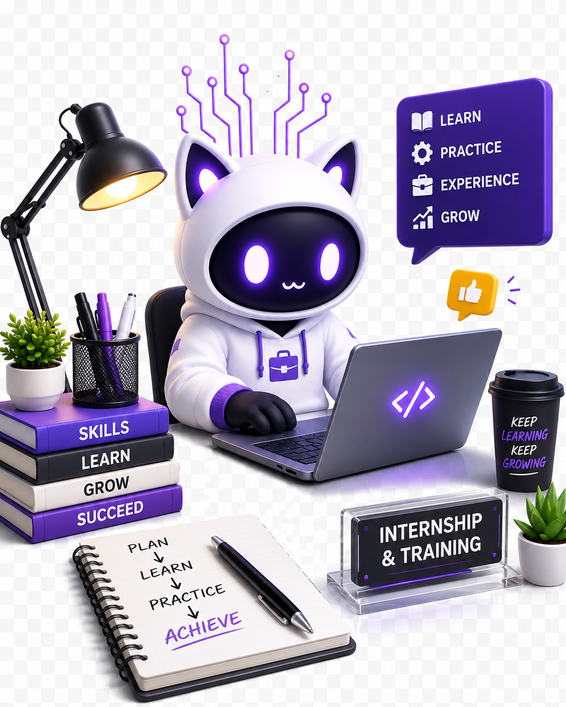 Internship and Training Mascot
